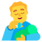 Man Feeding Baby emoji on Microsoft